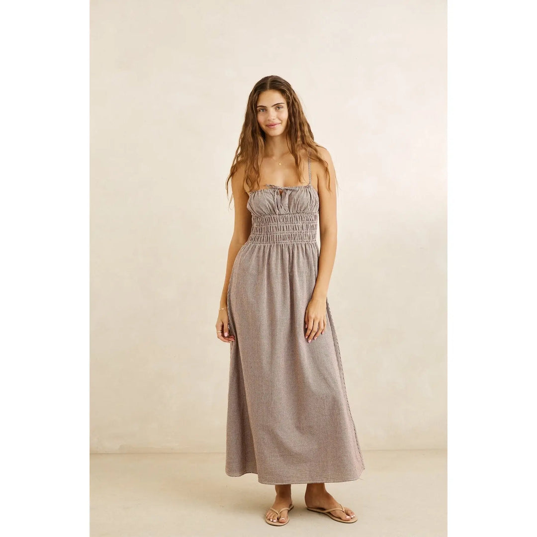 Rhythm London Check Midi Dress