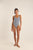 Rhythm London Check Scoop Neck One Piece Swimsuit 