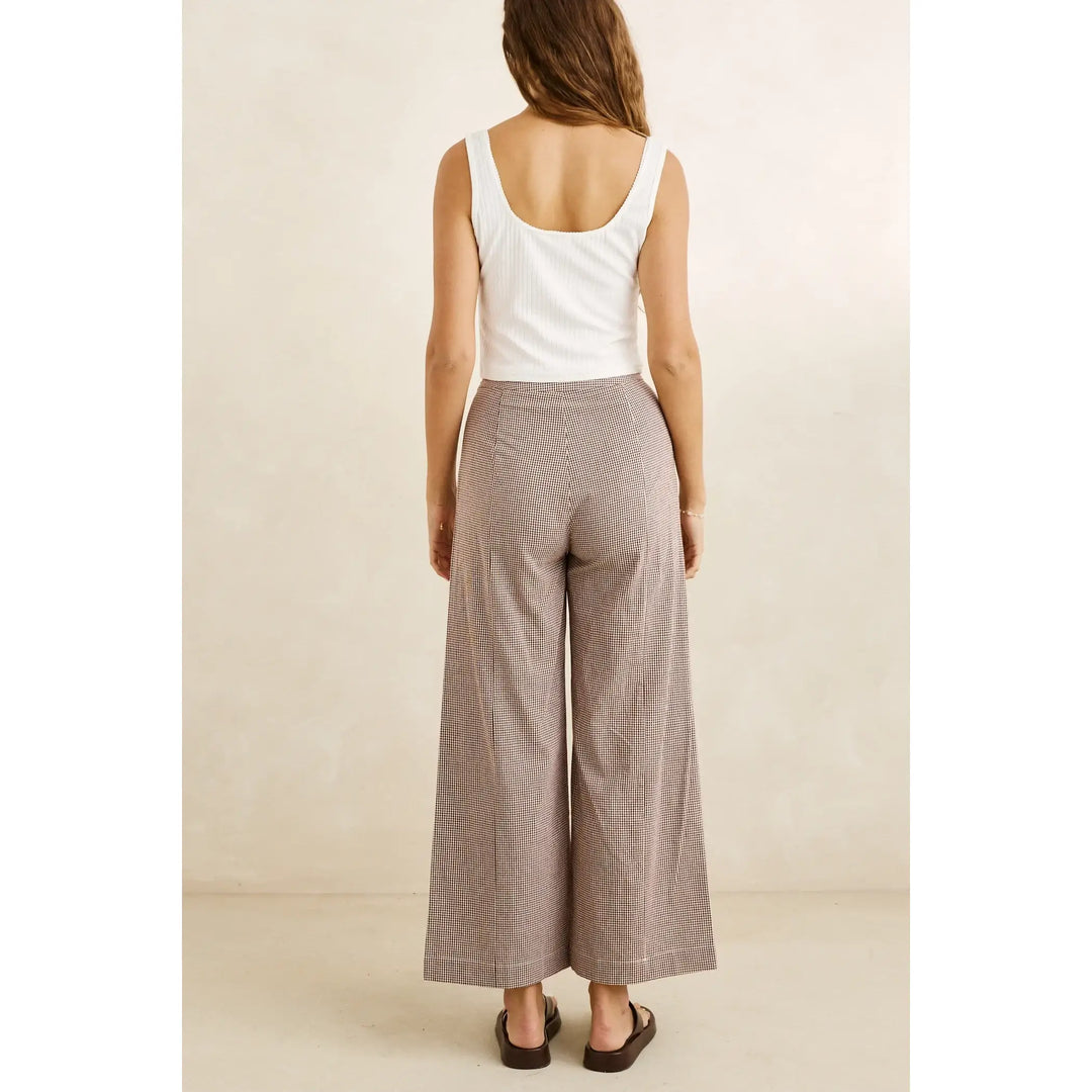 Rhythm London Check Wide Leg Pants