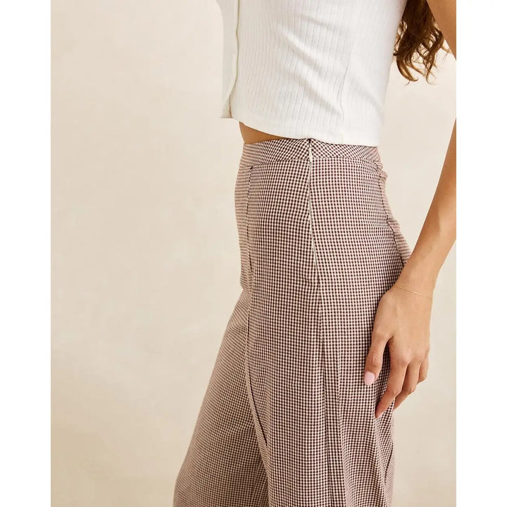Rhythm London Check Wide Leg Pants