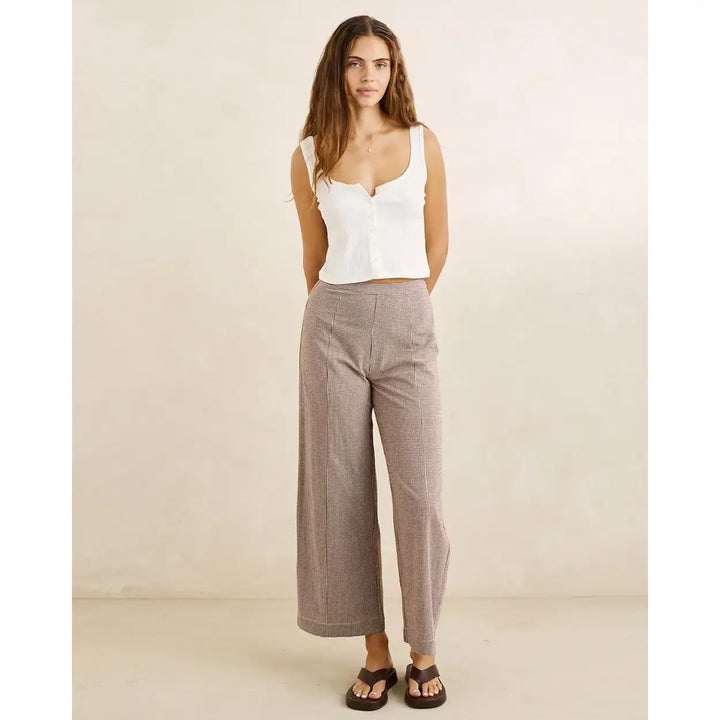Rhythm London Check Wide Leg Pants