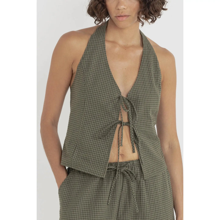 Rhythm Louise Check Halter Top