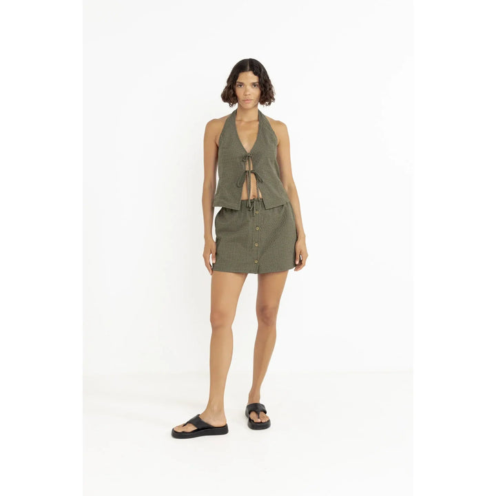 Rhythm Louise Check Halter Top