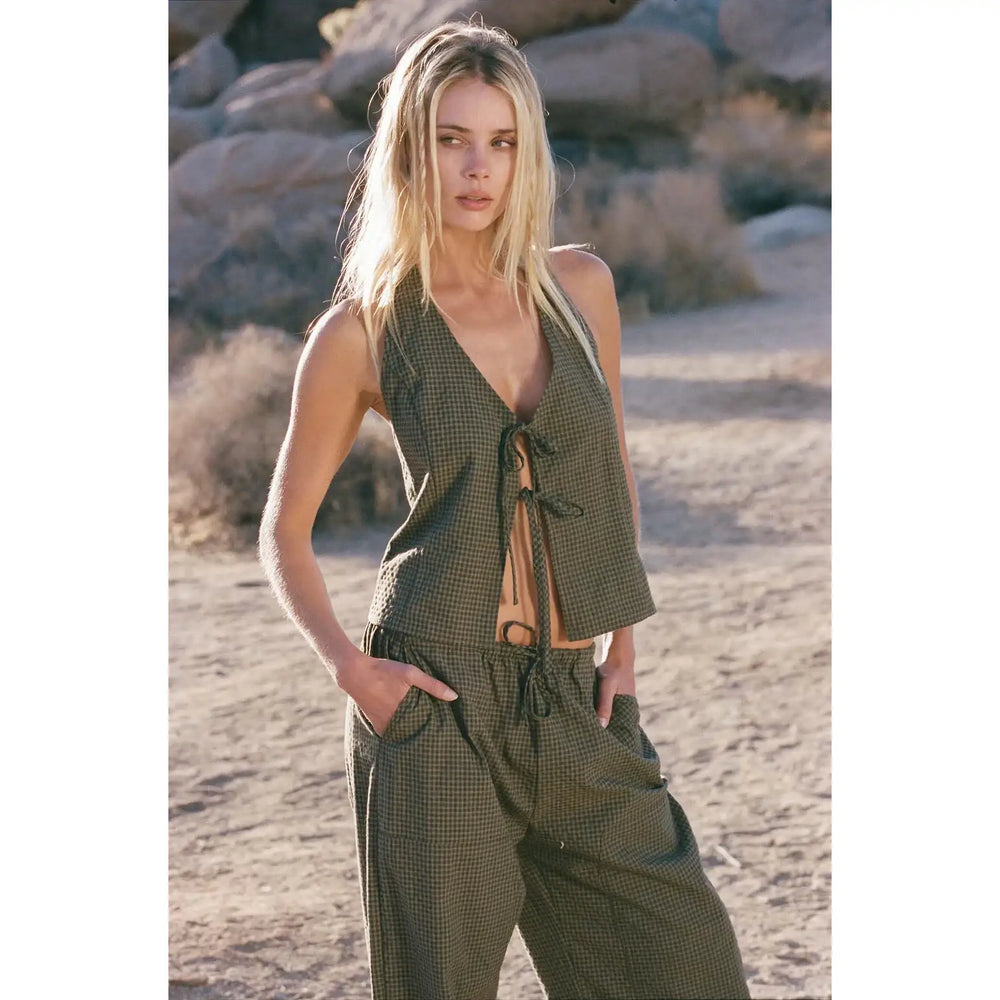 Rhythm Louise Check Halter Top