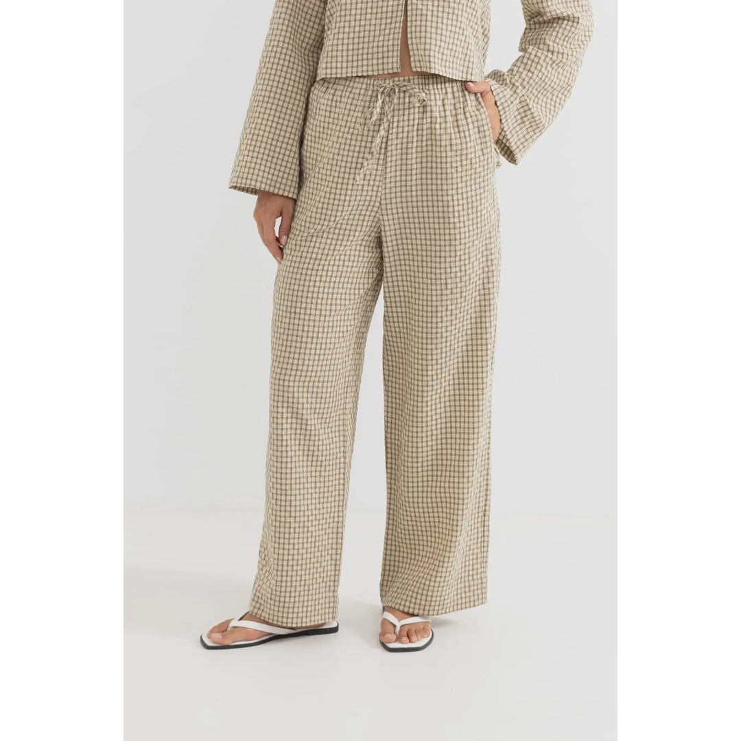 Rhythm Luca Checked Drawstring Pants 
