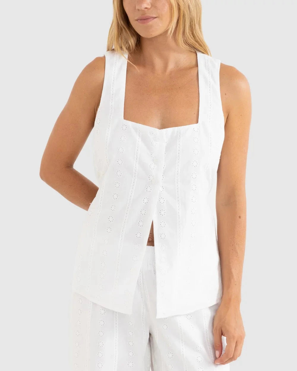 Rhythm Niko Long Vest Fashion Top 