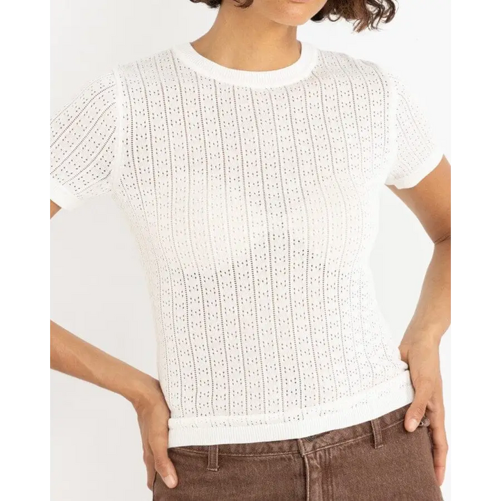 Rhythm Ojai Pointelle Knit Top 