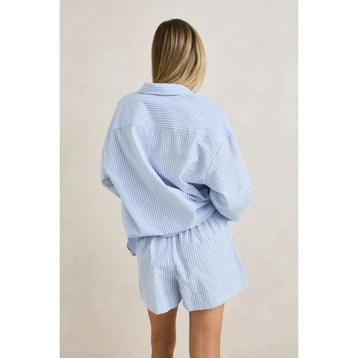 Rhythm Overswim Stripe Shirt - Blue