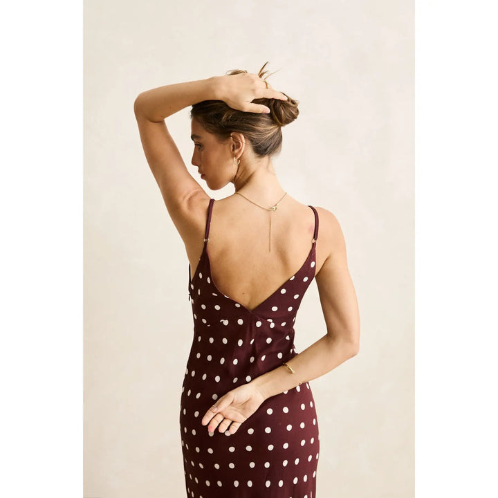 Rhythm Polka Dot Bias Midi Dress