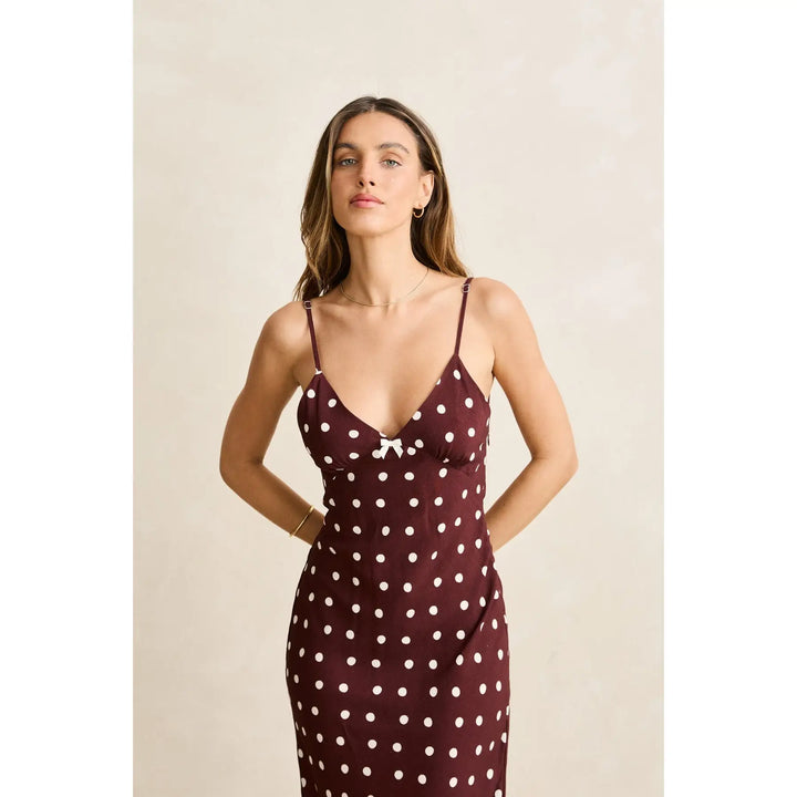 Rhythm Polka Dot Bias Midi Dress