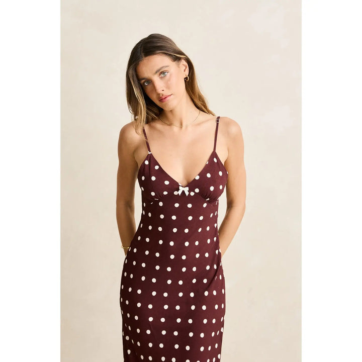 Rhythm Polka Dot Bias Midi Dress