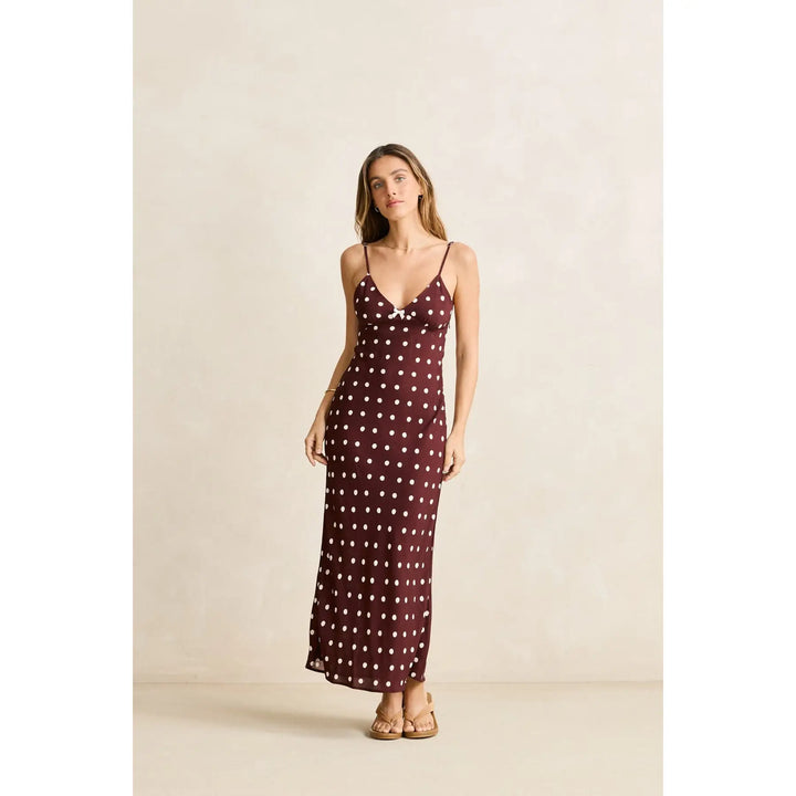 Rhythm Polka Dot Bias Midi Dress