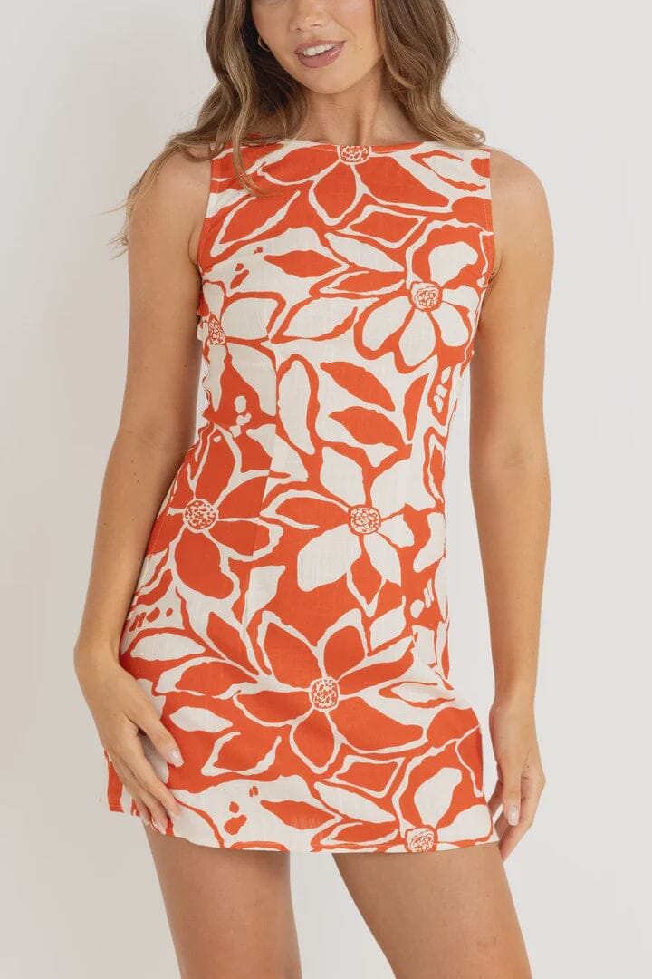 Rhythm Poppy Tie Back Mini Dress 