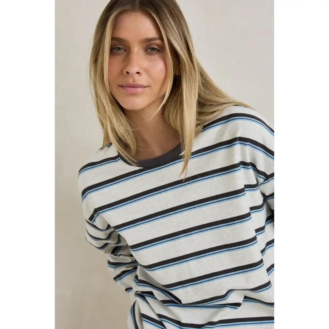 Rhythm Porto Stripe Long Sleeve T-Shirt