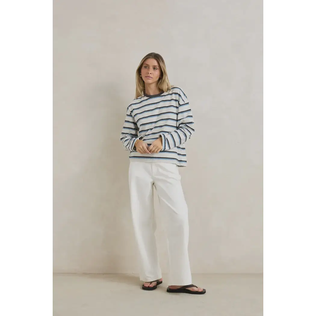 Rhythm Porto Stripe Long Sleeve T-Shirt