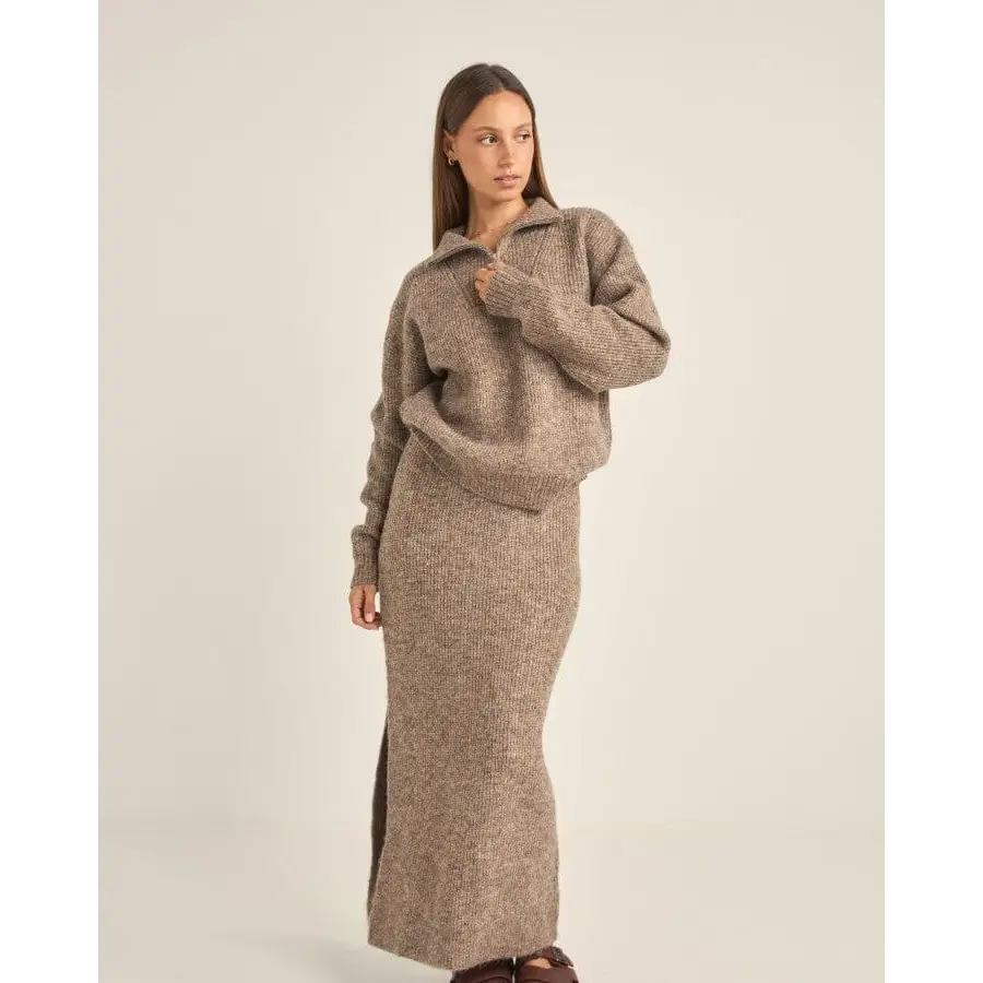 Rhythm Quinn Zip Knit 