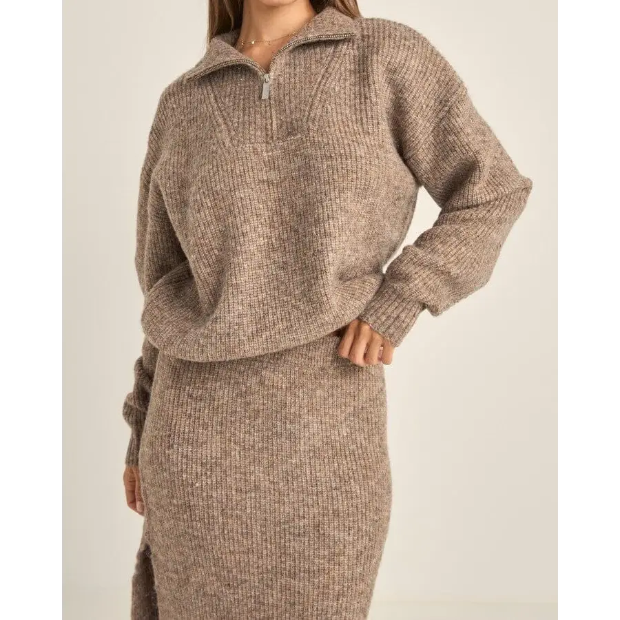 Rhythm Quinn Zip Knit 