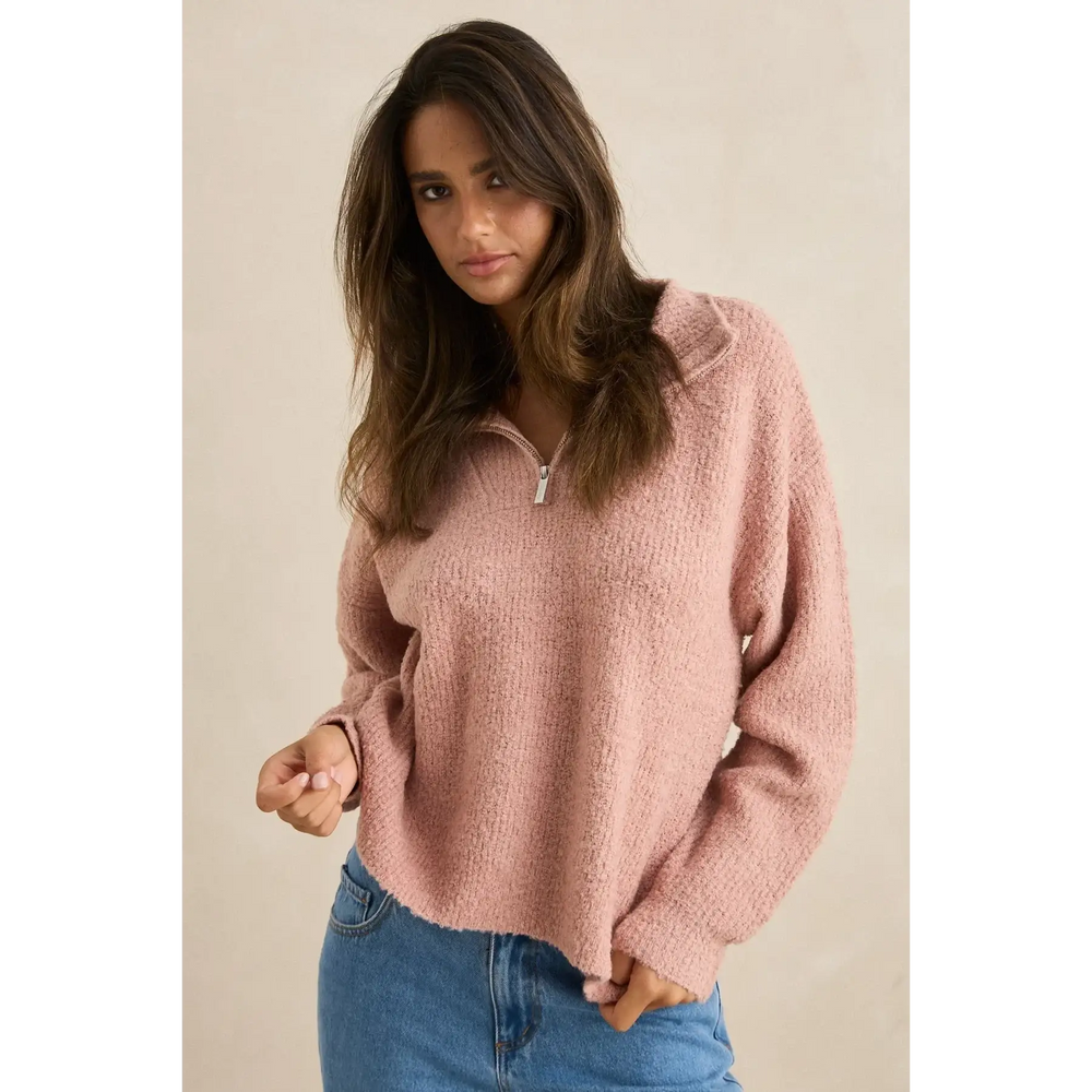 Rhythm Quinn Zip Knit