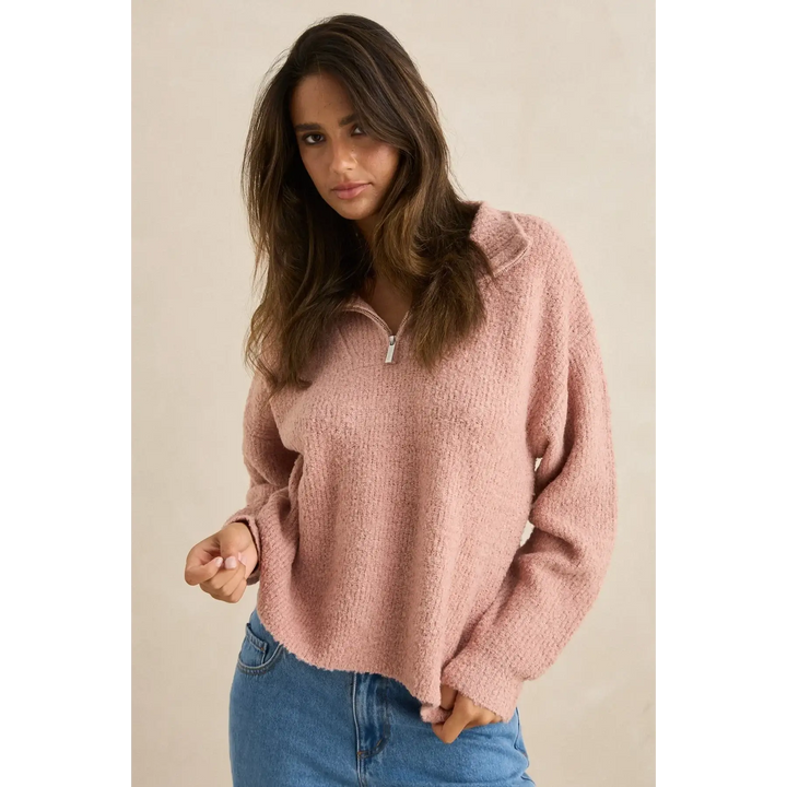 Rhythm Quinn Zip Knit