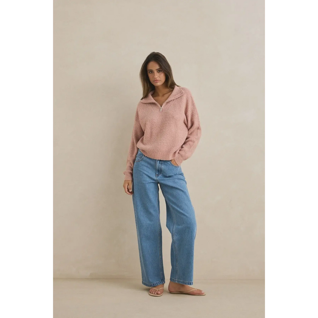 Rhythm Quinn Zip Knit