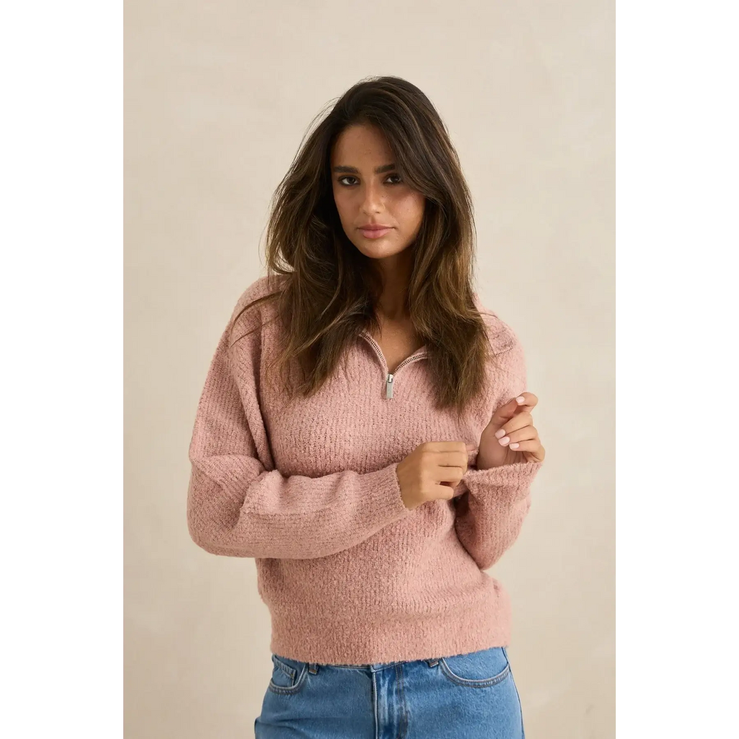 Rhythm Quinn Zip Knit