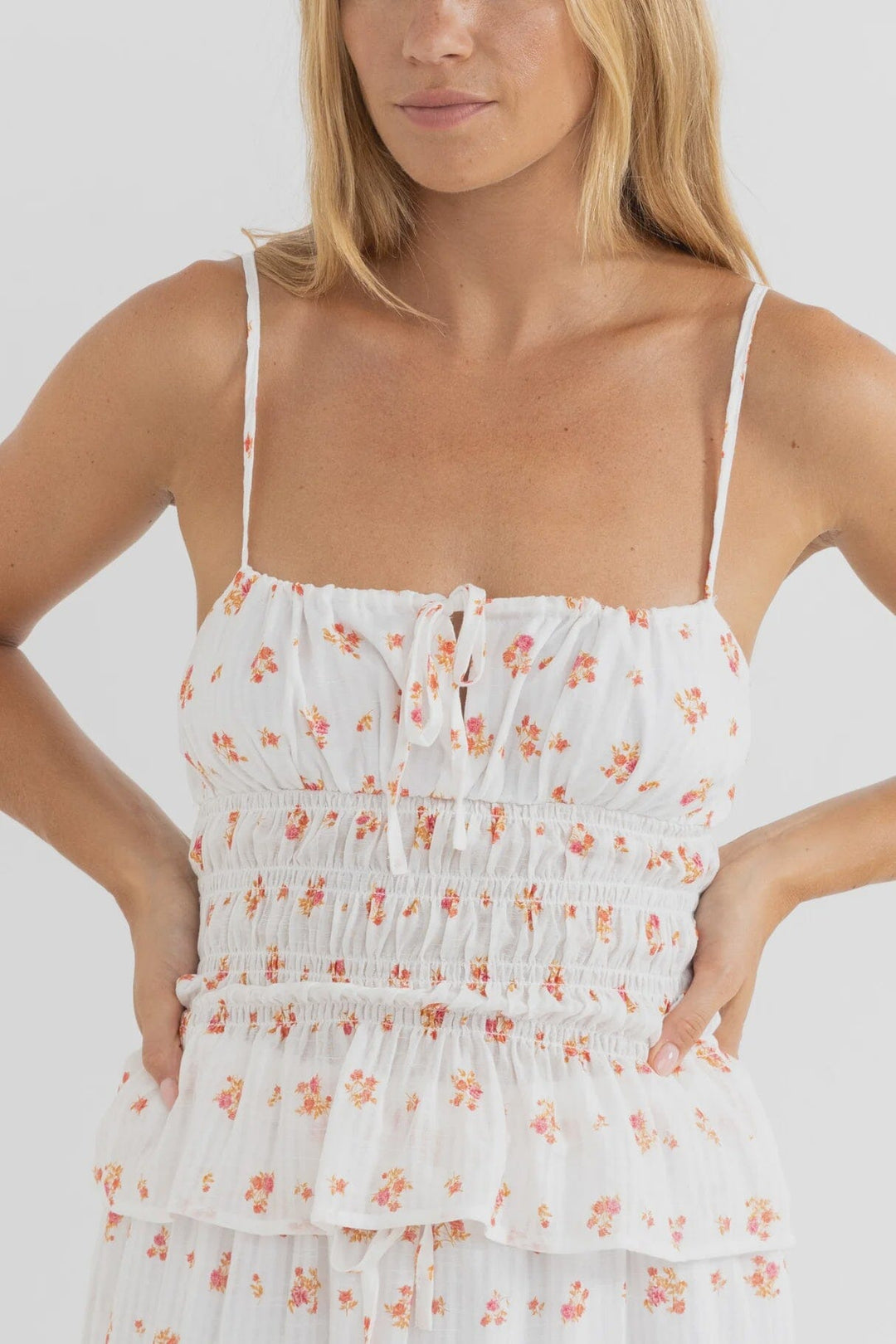 Rhythm Rosie Floral Tie Front Fashion Top 