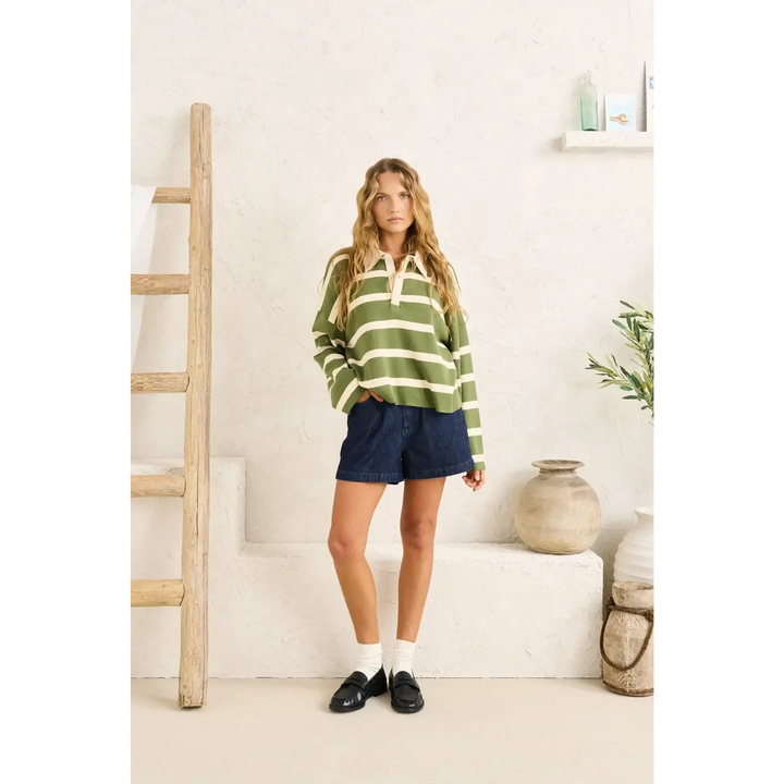 Rhythm Rugby Polo Knit Sweater