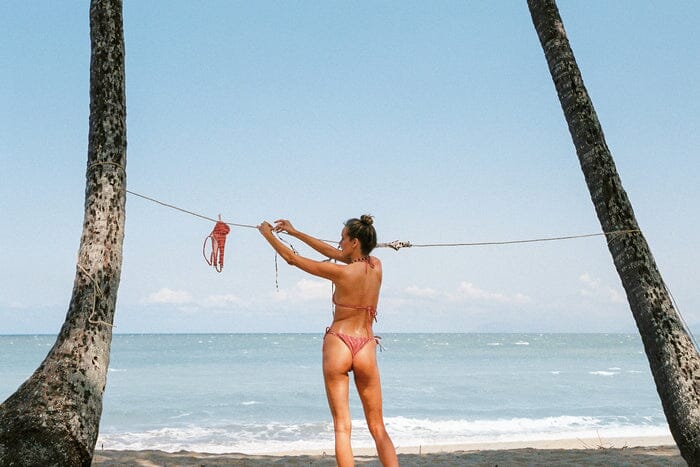 Rhythm Sahara Tie Dye Tie Up Bikini 