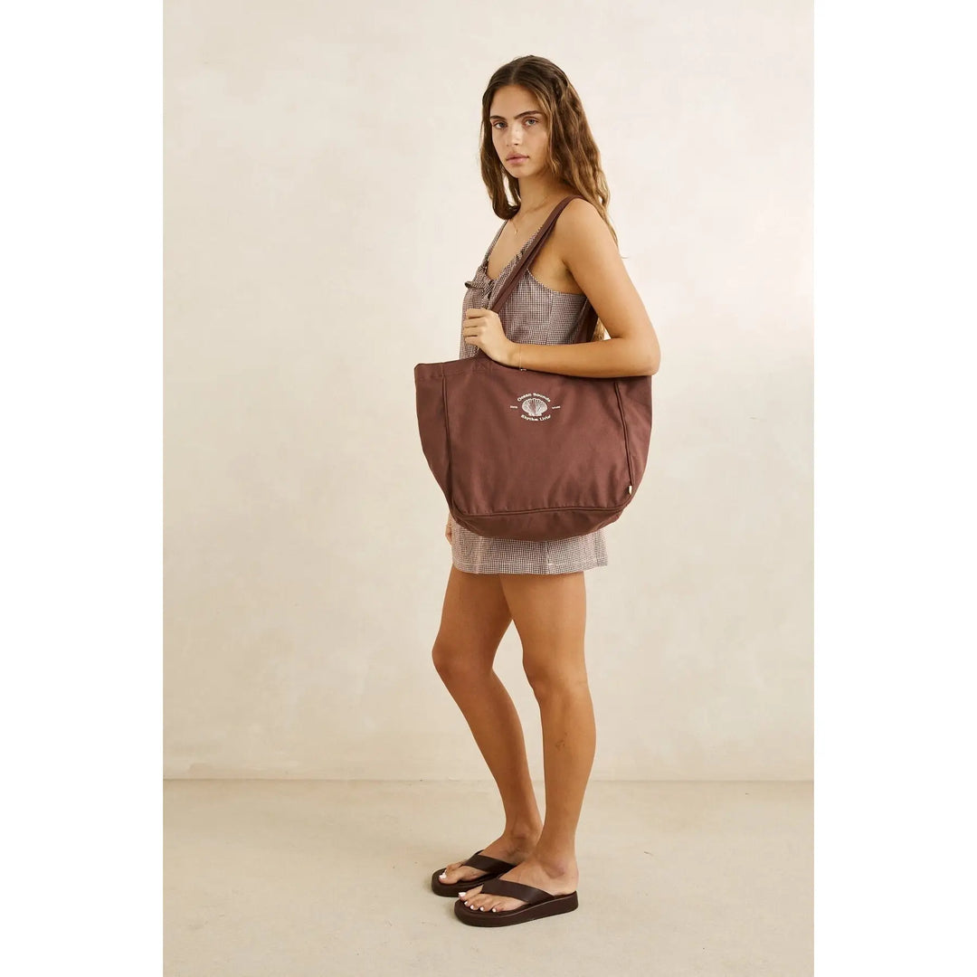 Rhythm Sandy Zip Tote Bag - Chocolate