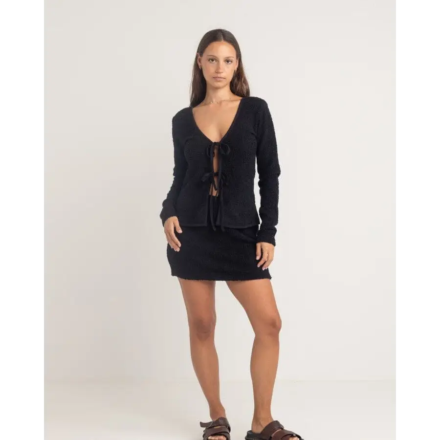 Rhythm Sofia Boucle Tie Front Top 