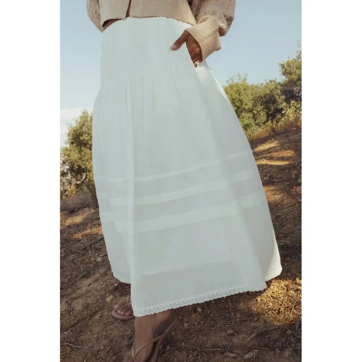 Rhythm Solene Ruffle Midi Skirt