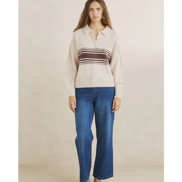 Rhythm Strata Knit Collared Jumper