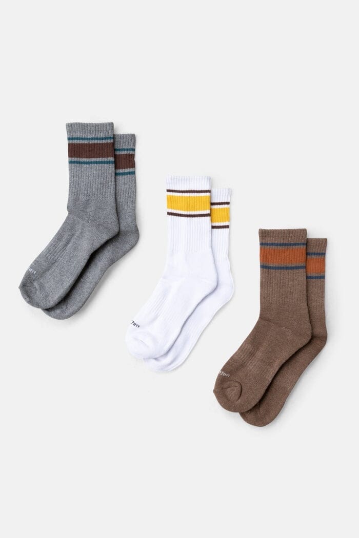 Rhythm Stripe 3 Pack Socks 