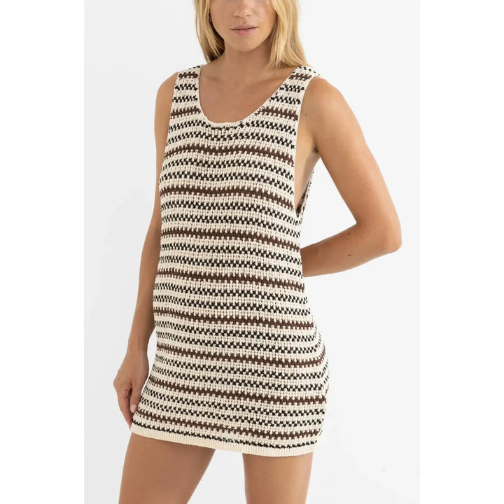 Rhythm Tami Stripe Scoop Neck Mini Dress 
