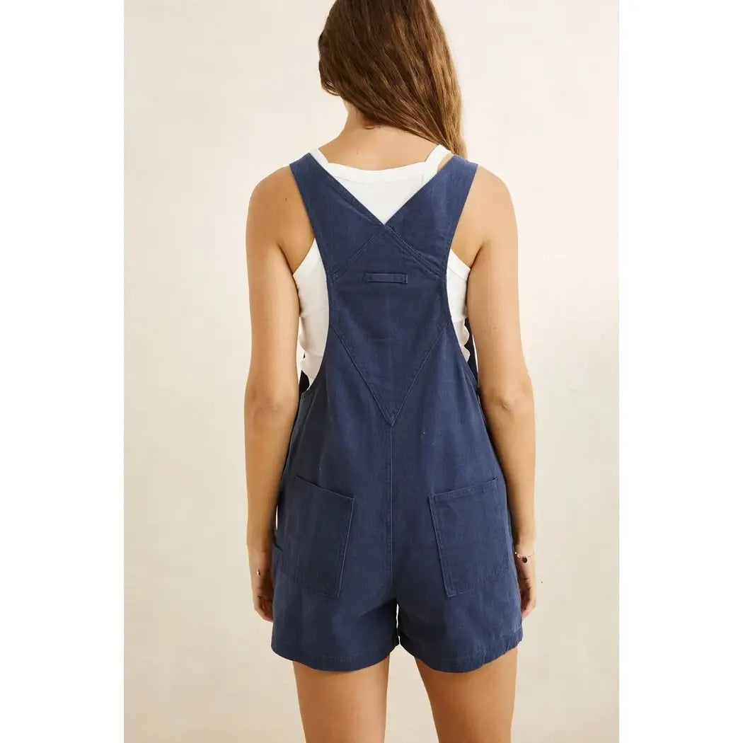 Rhythm Tide Short Overalls - Dark Blue