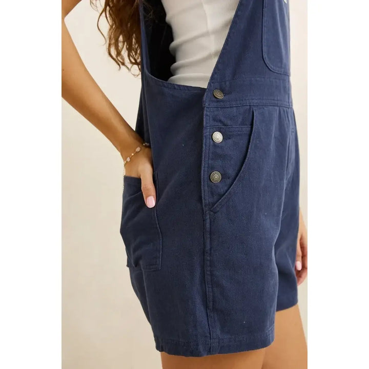 Rhythm Tide Short Overalls - Dark Blue