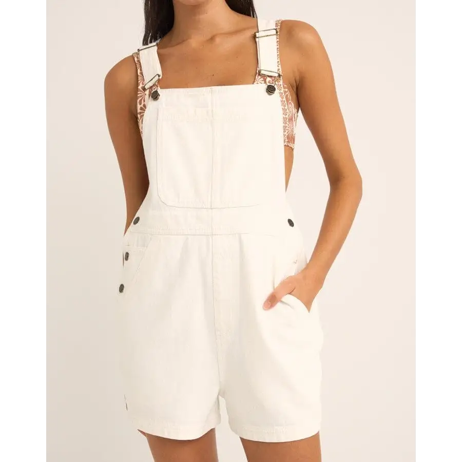 Rhythm Tides Short Overall White 6 
