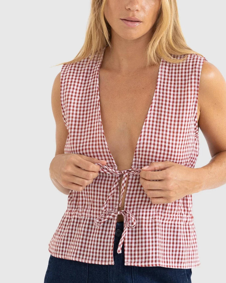 Rhythm Tie Front Top Fire 6 