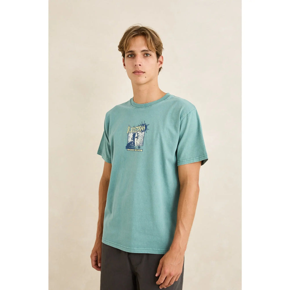 Rhythm Tune In Vintage T-Shirt - Teal / S