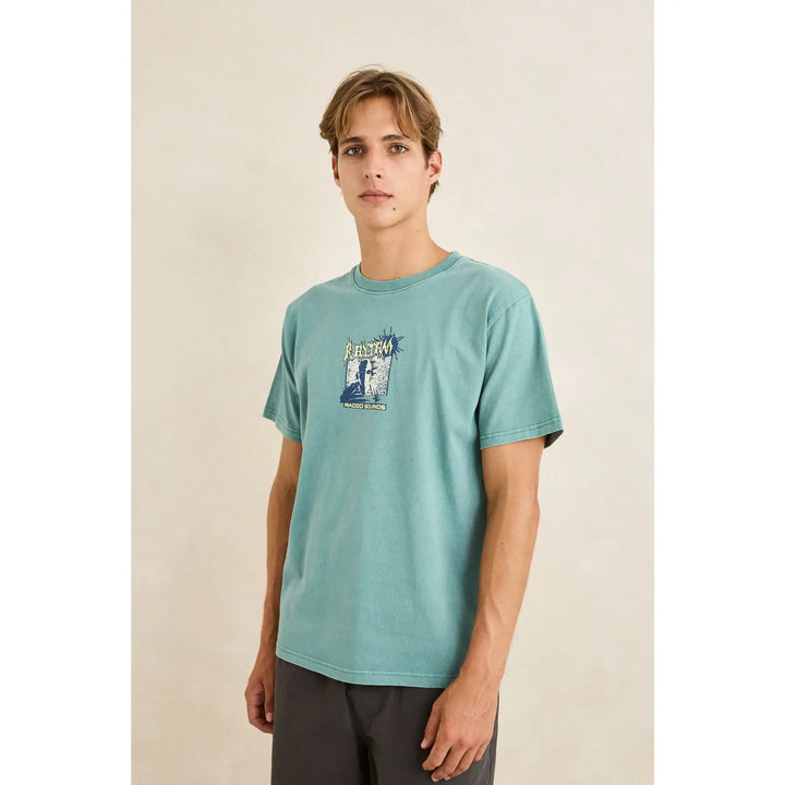 Rhythm Tune In Vintage T-Shirt - Teal / S