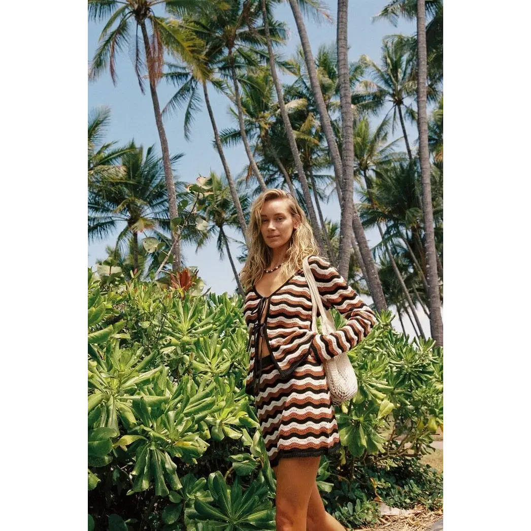 Rhythm Venice Knit Tie Front Top 