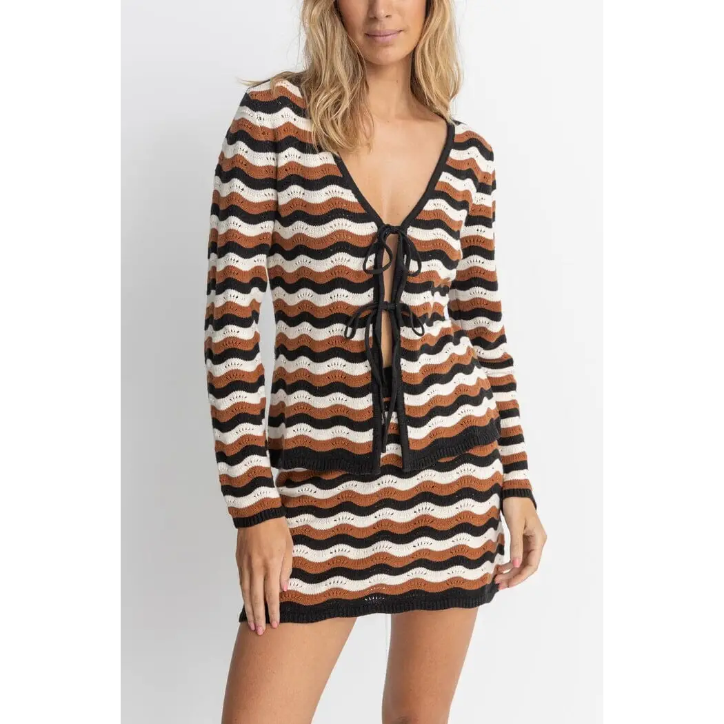 Rhythm Venice Knit Tie Front Top 