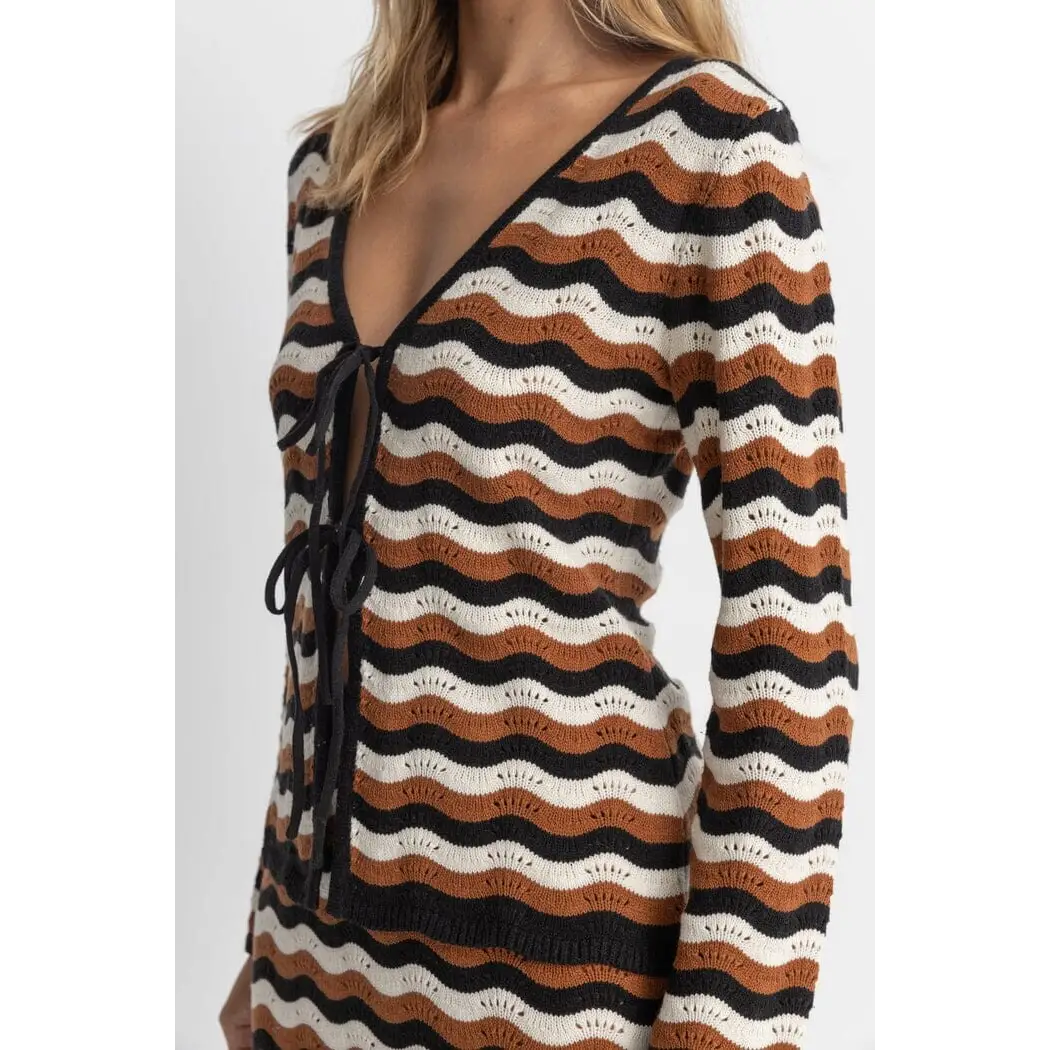 Rhythm Venice Knit Tie Front Top 