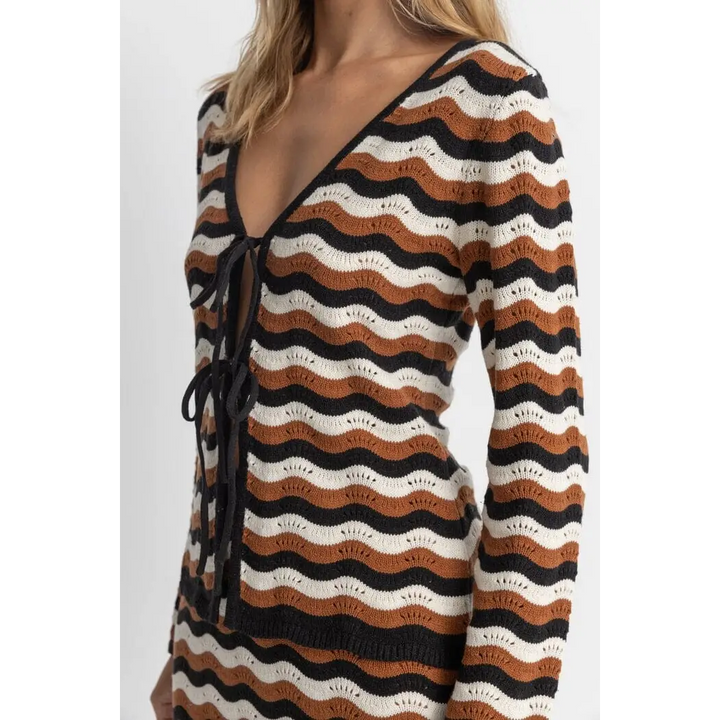 Rhythm Venice Knit Tie Front Top 