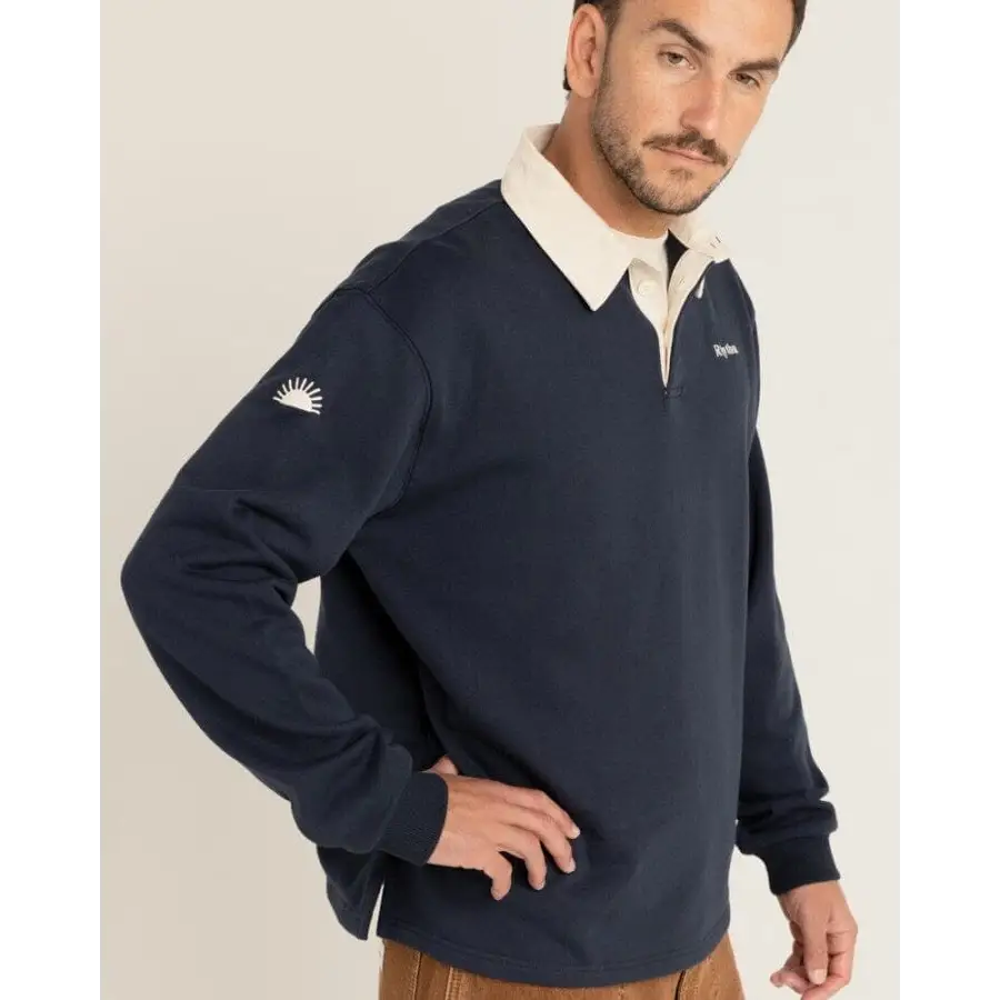 Rhythm Vintage Rugby Long Sleeve Polo 