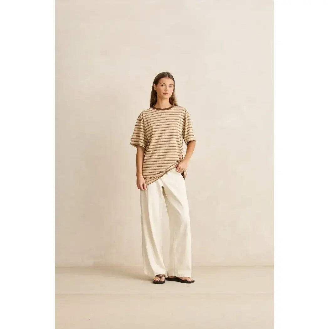 Rhythm Vintage Stripe T-Shirt - Natural