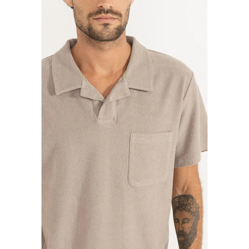 Rhythm Vintage Terry Polo - Stone / S
