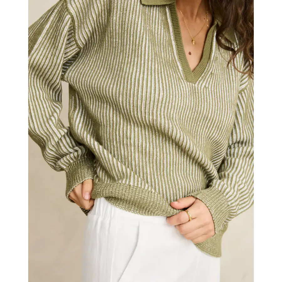Rhythm Vista Stripe Collared Jumper