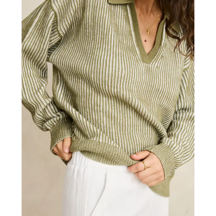 Rhythm Vista Stripe Collared Jumper