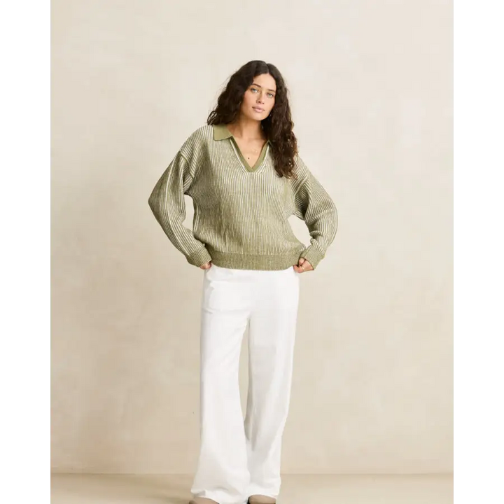 Rhythm Vista Stripe Collared Jumper